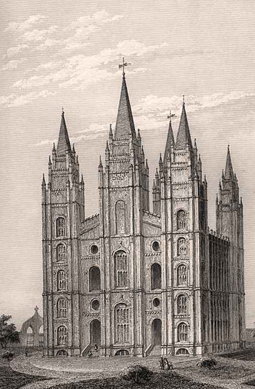  The Salt Lake Temple (USA). Engraving. (Photo by adoc-photos/Corbis via Getty Images) 