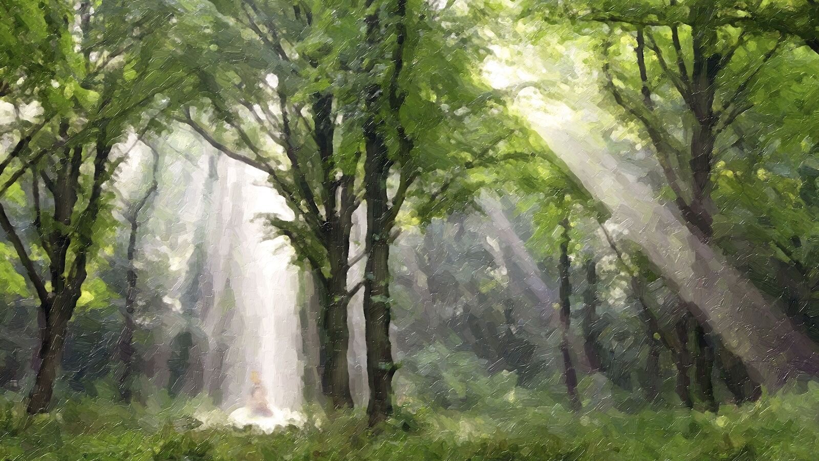 Light Descending - Joseph Smith’s First Vision: Painting on Canvas by: M. Kennedy