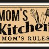 LARGE 11" X 17" I Mom's Kitchen Mom's Rules I Poster Art
