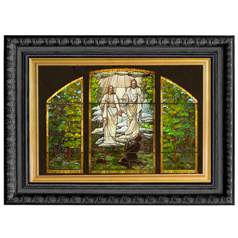 Joseph Smith's First Vision - stained glass