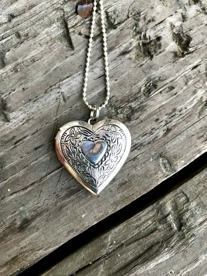Heart Silver Locket Necklace | Wanderlust + Co