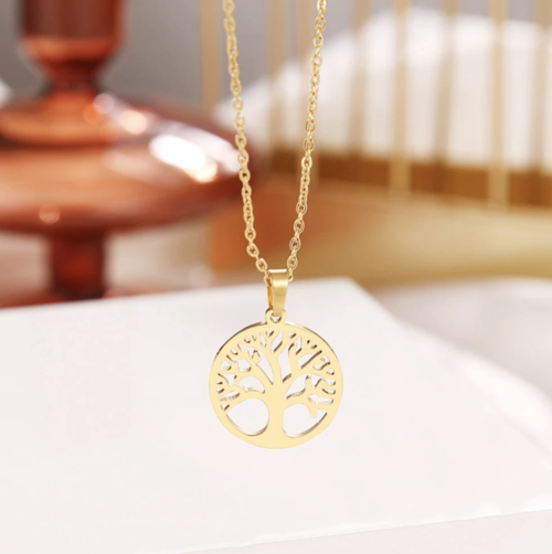 14kt Tri-Color Gold Tree of Life Heart Pendant | Costco
