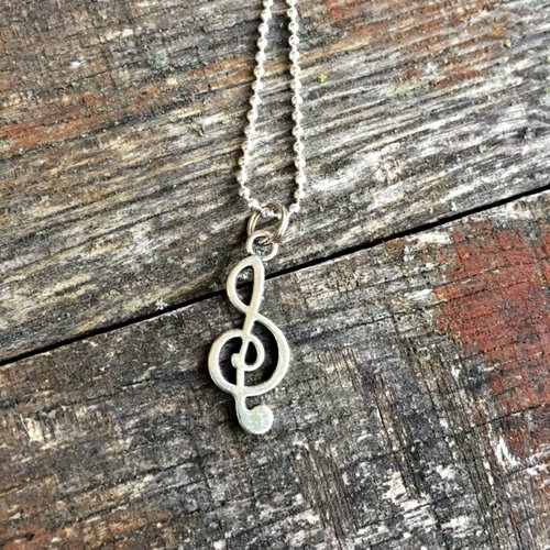 Silver Eighth Note Necklace, Music Note Necklace, Music Note Jewelry,  Eighth Note Jewelry, Steve Perry, Musician Gift, Singer, Microphone - Etsy