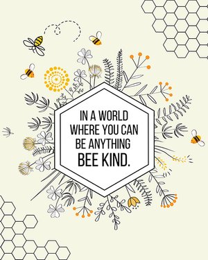 Bee Kind – Quote Art | Nauvoo Mercantile