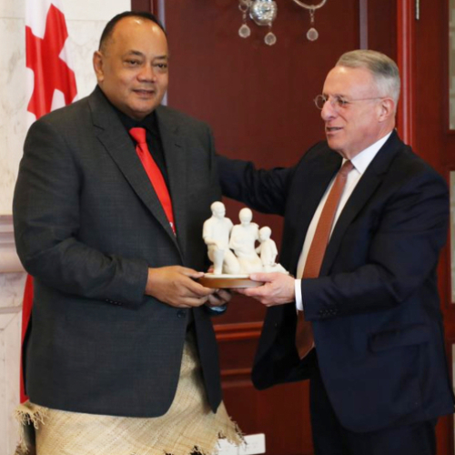 Featured image for “Elder Ulisses Soares Meets With Tongan Prime Minister”