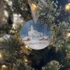Snowy Nauvoo Temple Scene Ceramic Ornament - Image 3